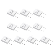 sourcing map 10Pcs Ceramic Resistors 5W 0.07 Ohm 5% Tolerance Wirewound Non-Inductive Cement Power Resistor, Lead Wire Fixed Flame Heat Moisture for