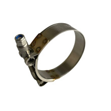 Stainless Steel T Bolt Hose Clamps for Industrial Machinery & Exhaust Clips (4, 79-87mm)