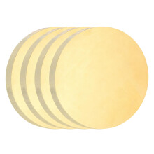 sourcing map 4Pcs Brass Round Plate, 0.16"(4mm) Thick 1"(25mm) Dia H65 Brass Round Disc Blank Metal Sheet Copper Circle Disc for Metal Stamping DIY C
