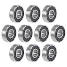TOP-VIGOR 10Pcs 695-2RS Deep Groove Ball Bearings, Z2 5mm x 13mm x 4mm Double Sealed Industrial Bearings, Chrome Steel P6(ABEC3) Skateboard Bearings