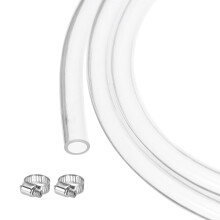 sourcing map Clear PVC Tubing 9.5mm x 12.7mm 25ft Plastic PVC Tube Flexible Water Hose for Industrial Tubing, Aquariums, Pump, 3/8" ID 1/2" OD, with