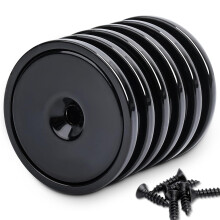 32MM Strong Magnet Heavy Duty,6Pack Super Strong Neodymium Cup Magnets with Screw for Wall Mounting,1.41Inch Rare Earth Magnets With Strong Countersu