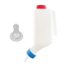 Animal Milk Feeding Bottle 800ml Durable Farm Feeder with Natural Silicone Nipple for Calves Lambs Goats
