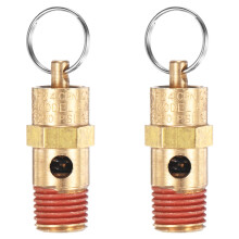 M METERXITY 2-Pack Air Compressor Pressure Release Safety Valve, 1/4" NPT Male 250 PSI Brass Threaded Automatic Air Vent Safety Control Valve
