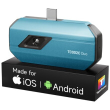 TOPDON TC002C Duo Thermal Imaging Camera for Android iPhone iOS 512x384 TISR Super Resolution Infrared Camera with USB-C 25Hz 40mK -20C to 550C Blu