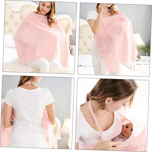 Breathable Cotton Nursing Cover for Breastfeeding with Adjustable Neckline and Multi Functional Use 1