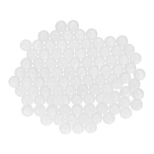 sourcing map 300pcs PP Plastic Bearing Balls 4.0mm Solid Plastic Balls, G2 Precision Bearing Ball Frosted Surface, White
