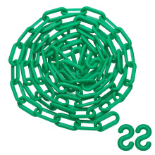 PATIKIL 10 Feet Plastic Chain Link, Safety Barrier Chain 1x2 Inch Buckle Lightweight Waterproof Crowd Control Queue Line Concerts Parking DIY Craft F