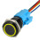 JAMHER 19MM 12V DC Self-Locking Push Button Switch 1NO1NC SPDT Switch with Ring LED Light Waterproof On Off Button Switch for 0.74" Mounting Hole wit 1