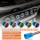 JAMHER 19MM 12V DC Self-Locking Push Button Switch 1NO1NC SPDT Switch with Ring LED Light Waterproof On Off Button Switch for 0.74" Mounting Hole wit 6