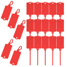 Flintronic 50PCS Security Tags, Blank Waterproof Plastic Security Seals, Writeable Self Locking Security Tag Ties, Reusable Shipping Tags for Key Sto