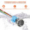 JAMHER 19MM 12V DC Self-Locking Push Button Switch 1NO1NC SPDT Switch with Ring LED Light Waterproof On Off Button Switch for 0.74" Mounting Hole wit 4