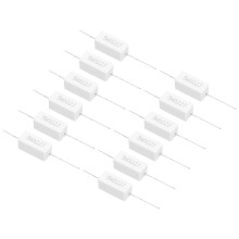 PATIKIL 12 Pcs 0.2 Ohm Resistors, 5W Ceramic Cement Resistor Power Cement Resistor Kit Tolerance 5% for Power Adapters Audio Computer TV Circuit Boar