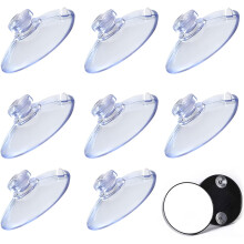 20PCS Suction Pads for Glass Table - Clear Suction Cups - 20mm Small Window Suckers - Mushroom Head Round Pads - For Smooth Wall Mirror Tiles Glass T
