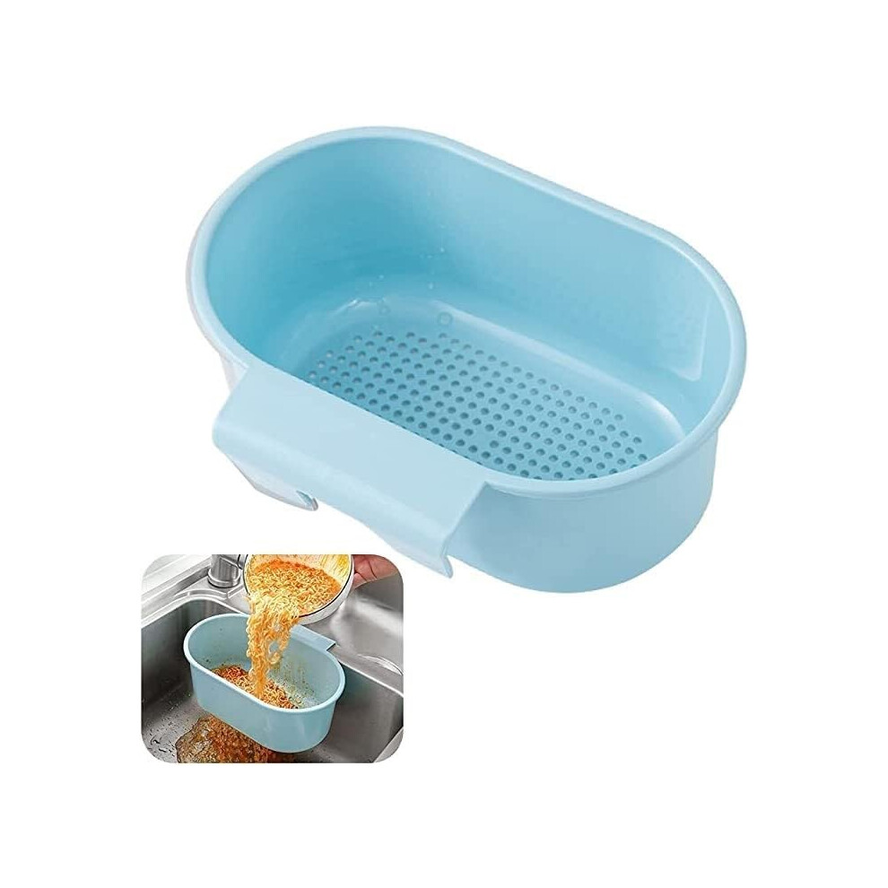Kitchen Sink Strainer Basket With AntiâClog Drain Design, Triangle Corner Colander For Food Waste, Blue 9099447413758