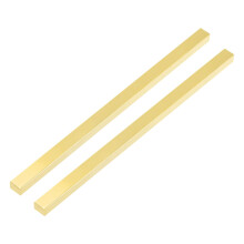 sourcing map H62 Brass Flat Bar Stock, 2 Pcs 0.16"x0.24"x14" Square Solid Brass Bar Stock Metal Sheet for Knife Making DIY Handicrafts Architectural