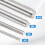 sourcing map 1Set M10x200mm Fully Threaded Rod, 304 Stainless Steel Threaded Rods Bar Studs Right Hand Threads with Nut Square Washer for Structural 5