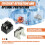 JAMHER 3 Pin 4.7 Ohm Starter Relay, Refrigerator Starter Relay and 1/2 HP Refrigerator Overload Protector, Compatible with Refrigerator Compressor 6