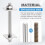 sourcing map 1Set M10x200mm Fully Threaded Rod, 304 Stainless Steel Threaded Rods Bar Studs Right Hand Threads with Nut Square Washer for Structural 4