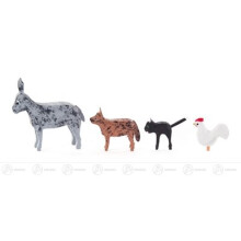 Rudolphs Schatzkiste Tire animal of Bremen town musician loose height of approx. 1.2 cm Erzgebirge tire cattle wood animal