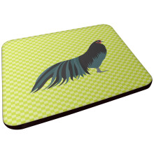 Caroline's Treasures BB7659FC Sumatra Chicken Green Decorative Coasters, Fabric, Multicolor