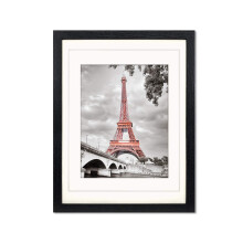 Luxdart 12x16 Frames with Mat to Display 11x14 Picture or 8.5x11 Photo 12 x 16 Black Solid Wood Picture Frame Wall Art for Living Room Wall Mount and
