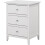 Glory Furniture Daniel 3 Drawer Nightstand in White 1
