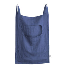 Amazhiyu 100% Linen Door Hanging Laundry Hamper Bag, 19x27 Inches (Navy)