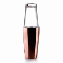 Lacor - 62286 - Boston Stainless Steel Cocktail Shaker for Professional Cocktails, 2 Glasses, Borosilicate Glass, Capacity 800 ml + 500 ml, Airtight