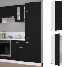 RAUGAJ Refrigerator Cabinet Black 60x57x207 cm Engineered Wood,Item colour-Black