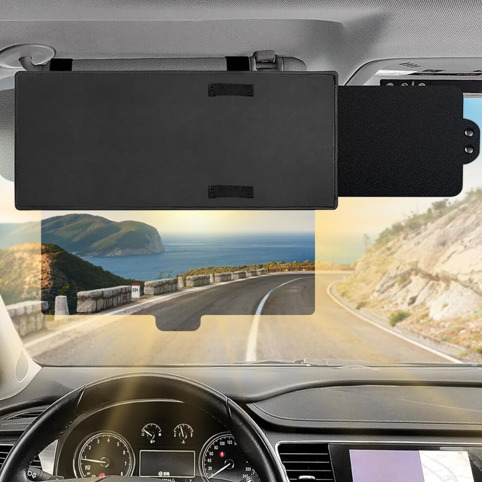 Car Sun Visor Extender Anti Glare With Uv Protection, Polarized Universal Fit For Most Cars Black 9113335621046
