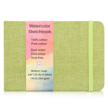 40 Sheets Watercolor Journal 4x6”, 140 lb/300 GSM Watercolor Sketchbook Cold Press Watercolor Paper Watercolor Notebook for Painting, Drawing