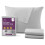 Circles Home, 100% Cotton Zippered Pillow Protector, Light Grey, Toddler, Single Pack 1