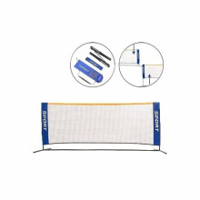 Conjunto mini tênis/badminton - SOFTEE - Metálico - Azul/Branco - 3x1,5 m ajustável - 4 kg
