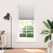 qohoio 4015361 Pleated Blind Light Grey 85x200 cm Fabric Width 84.4 cm Polyester,Temporary Blinds for Windows,No Drill Blinds Stick on Curtains Blind