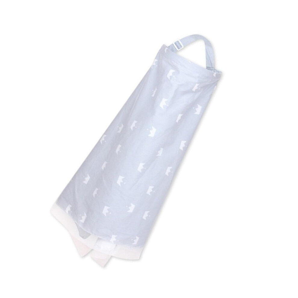 Breathable Cotton Nursing Cover For Breastfeeding Moms, Multiuse Shawl With Discreet Design, Crown Grey