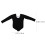 Damen Ballettanzug Langarm Schwarzer Stretchiger Baumwoll-Body 2