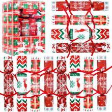 Decodinli Christmas Party Favors No Snap Party Table Favor with Hats, Joke and Gifts Inside, Christmas Crackers with Gifts Xmas Holiday Dinner Tradit