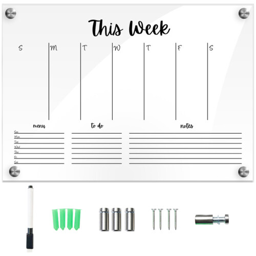 5 Sets Acryl Wandkalender Wisbare Maandplanner Transparant 1