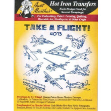 Aunt Martha's Airplanes & Aircraft Embroidery Transfer