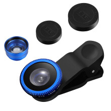 2Pièces Kit Lentilles Téléphone Clip Macro Grand Angle Fisheye