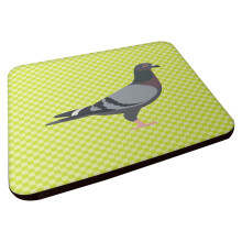 Caroline's Treasures BB7777FC Racing Pigeon Green Decorative Coasters, Fabric, Multicolor