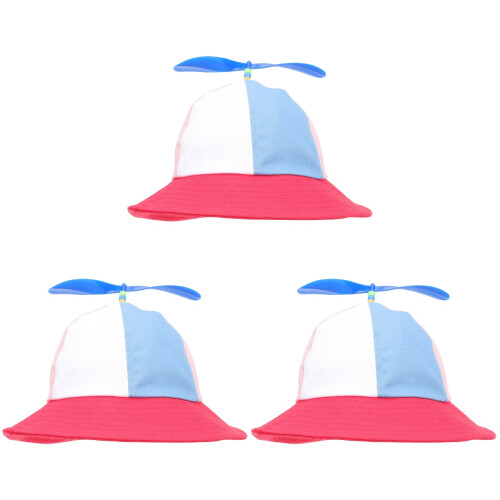 3Pièces Chapeaux Été Enfants Multicolores Large Confortable 1