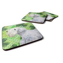 Caroline's Treasures BB9858FC Sealyham Terrier St Patrick's Decorative Coasters, Fabric, Multicolor
