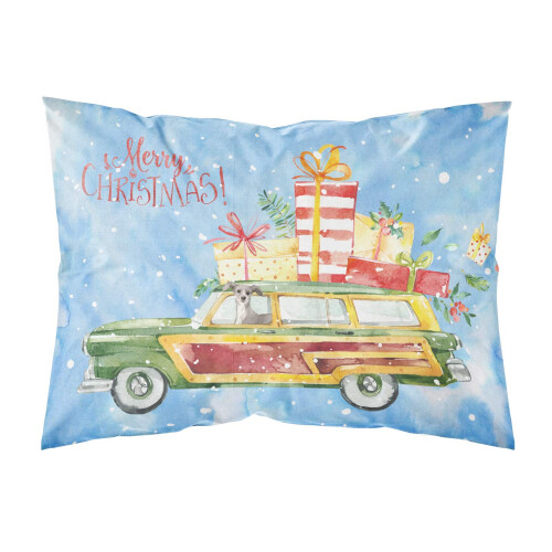 Merry Christmas Italian Greyhound Fabric Standard Pillowcase