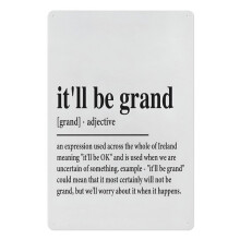 St. Patricks Day Decor - Irish Tin Sign It'll Be Grand Definition Metal Sign Decorations for Home Plaque 8x12 inch
