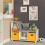 RiverRidge Home Storage Bench, MDF, White with Golden Yellow Bins 3