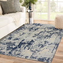 Luxe Weavers New Castle Blue 5x7 Modern Area Rug