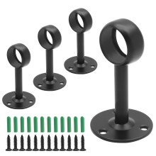 Biaungdo 1Inch Curtain Rod Ceiling-Mount Bracket, Stainless Steel Flange Rod Holder Shower Curtain Closet Rod Holder Ceiling Curtain Rod Brackets wit