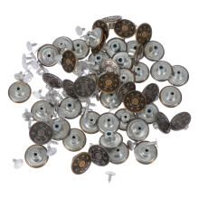 50Ensembles Boutons Jeans En Fer Multicolores Pour VĂŞtements Et DIY
